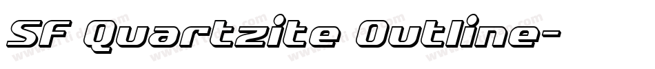 SF Quartzite Outline字体转换
